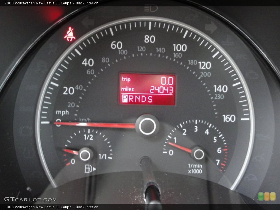 Black Interior Gauges for the 2008 Volkswagen New Beetle SE Coupe #72730659