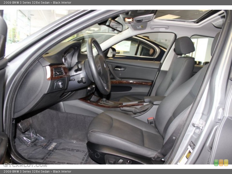 Black Interior Front Seat for the 2009 BMW 3 Series 328xi Sedan #72730721