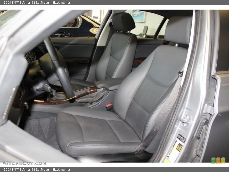 Black Interior Front Seat for the 2009 BMW 3 Series 328xi Sedan #72730738