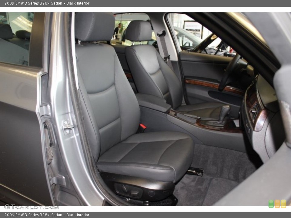 Black Interior Front Seat for the 2009 BMW 3 Series 328xi Sedan #72731078