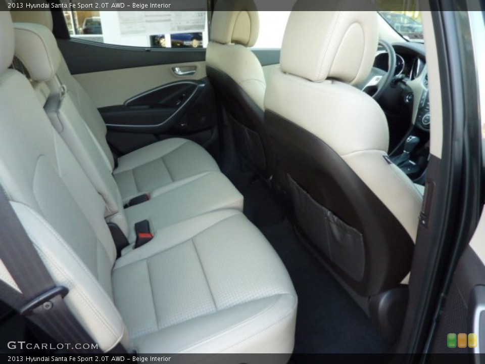 Beige Interior Rear Seat for the 2013 Hyundai Santa Fe Sport 2.0T AWD #72731369