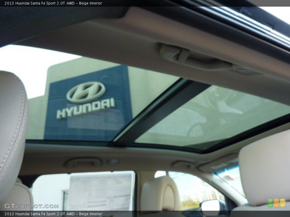 Beige Interior Sunroof for the 2013 Hyundai Santa Fe Sport 2.0T AWD #72731390