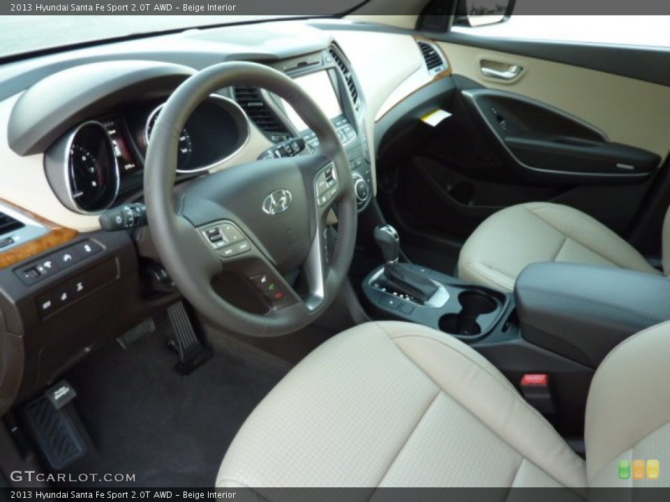 Beige Interior Prime Interior for the 2013 Hyundai Santa Fe Sport 2.0T AWD #72731490