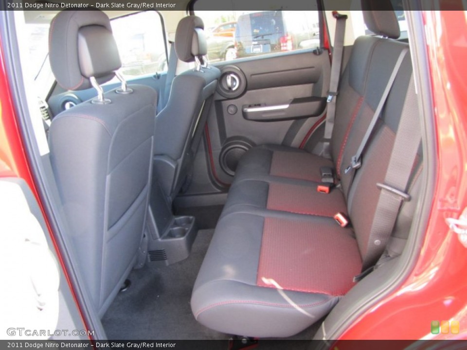 Dark Slate Gray/Red Interior Rear Seat for the 2011 Dodge Nitro Detonator #72733382