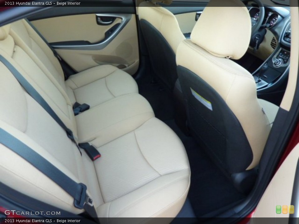 Beige Interior Rear Seat for the 2013 Hyundai Elantra GLS #72734051