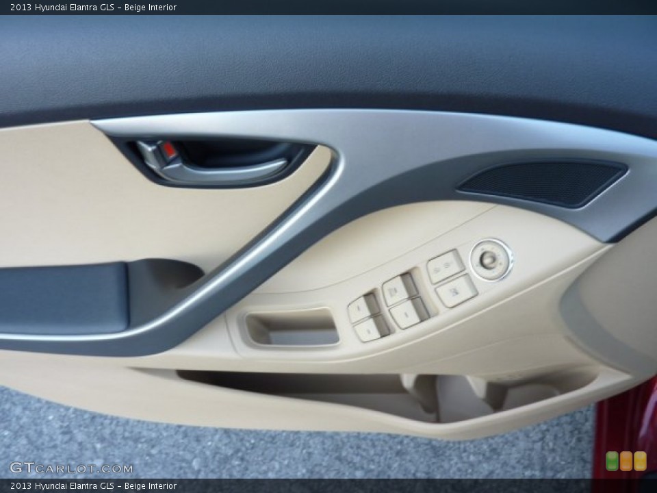 Beige Interior Controls for the 2013 Hyundai Elantra GLS #72734156