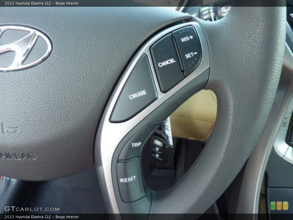 Beige Interior Controls for the 2013 Hyundai Elantra GLS #72734180