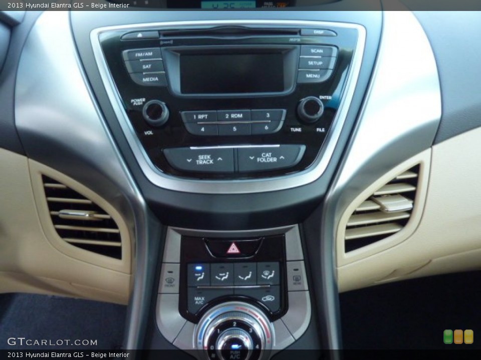 Beige Interior Controls for the 2013 Hyundai Elantra GLS #72734204