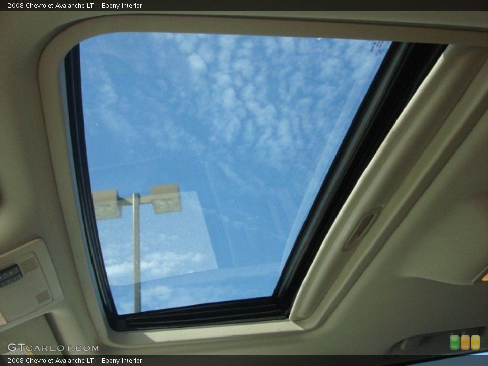 Ebony Interior Sunroof for the 2008 Chevrolet Avalanche LT #72735188