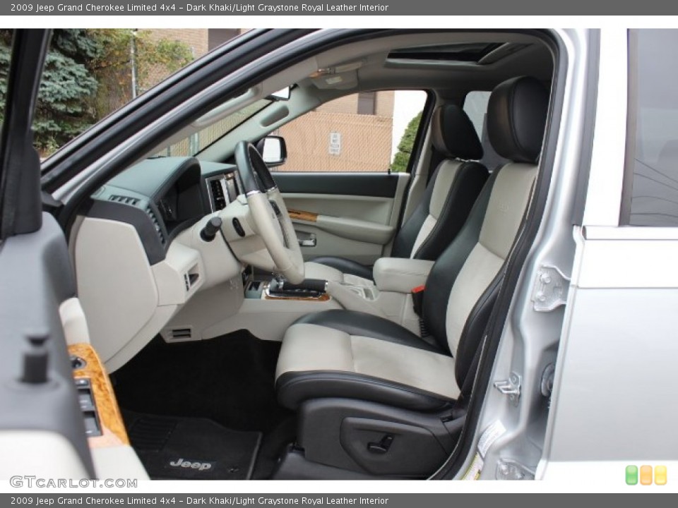Dark Khaki/Light Graystone Royal Leather Interior Photo for the 2009 Jeep Grand Cherokee Limited 4x4 #72735980
