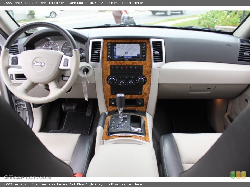 Dark Khaki/Light Graystone Royal Leather Interior Dashboard for the 2009 Jeep Grand Cherokee Limited 4x4 #72736032
