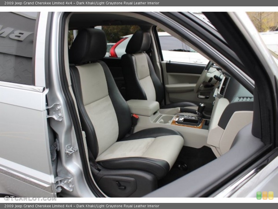 Dark Khaki/Light Graystone Royal Leather Interior Photo for the 2009 Jeep Grand Cherokee Limited 4x4 #72736364