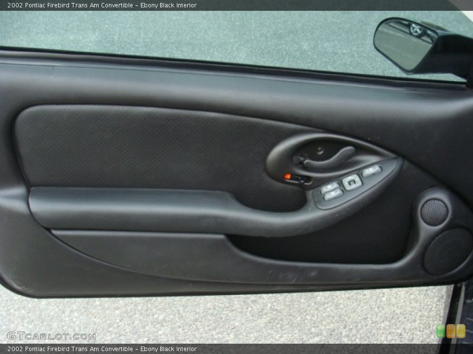 Ebony Black Interior Door Panel for the 2002 Pontiac Firebird Trans Am Convertible #72737494
