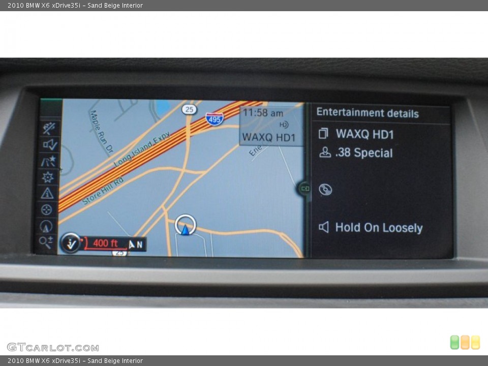 Sand Beige Interior Navigation for the 2010 BMW X6 xDrive35i #72738896