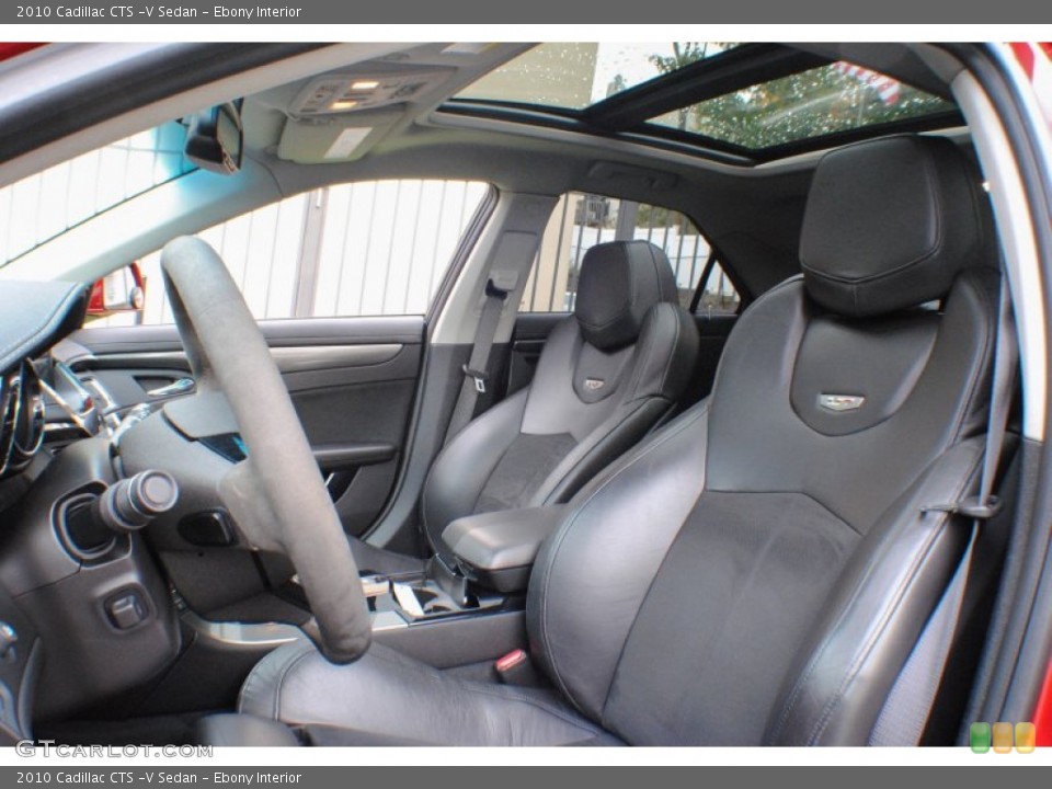 Ebony Interior Front Seat for the 2010 Cadillac CTS -V Sedan #72741137