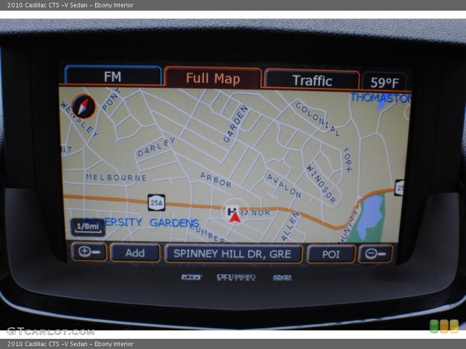 Ebony Interior Navigation for the 2010 Cadillac CTS -V Sedan #72741185