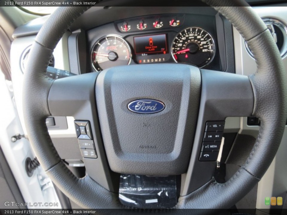 Black Interior Steering Wheel for the 2013 Ford F150 FX4 SuperCrew 4x4 #72743279