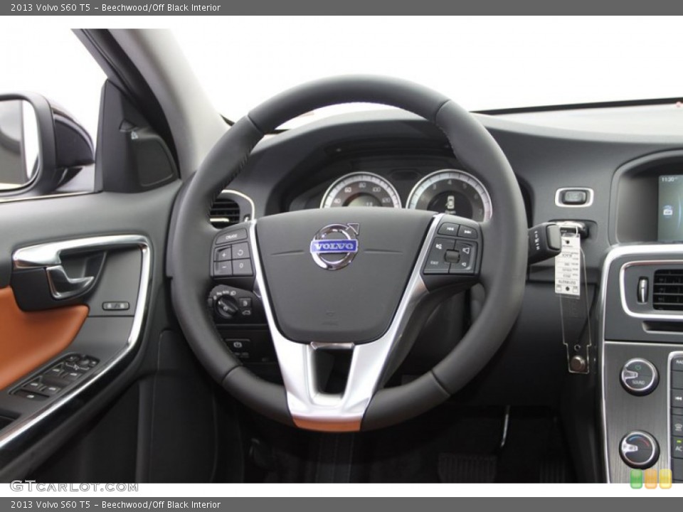 Beechwood/Off Black Interior Steering Wheel for the 2013 Volvo S60 T5 #72744392