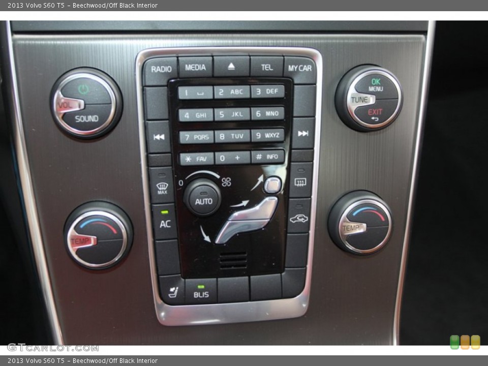 Beechwood/Off Black Interior Controls for the 2013 Volvo S60 T5 #72744429