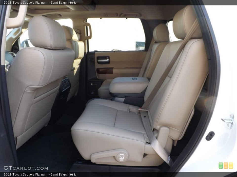 Sand Beige Interior Rear Seat for the 2013 Toyota Sequoia Platinum #72746939