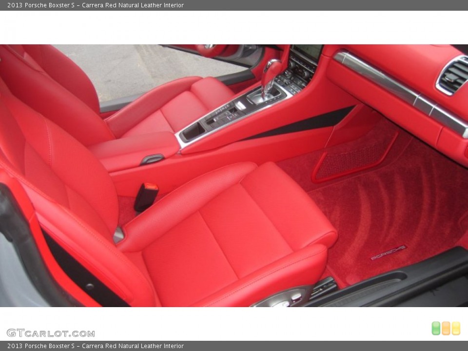 Carrera Red Natural Leather Interior Front Seat for the 2013 Porsche Boxster S #72748388