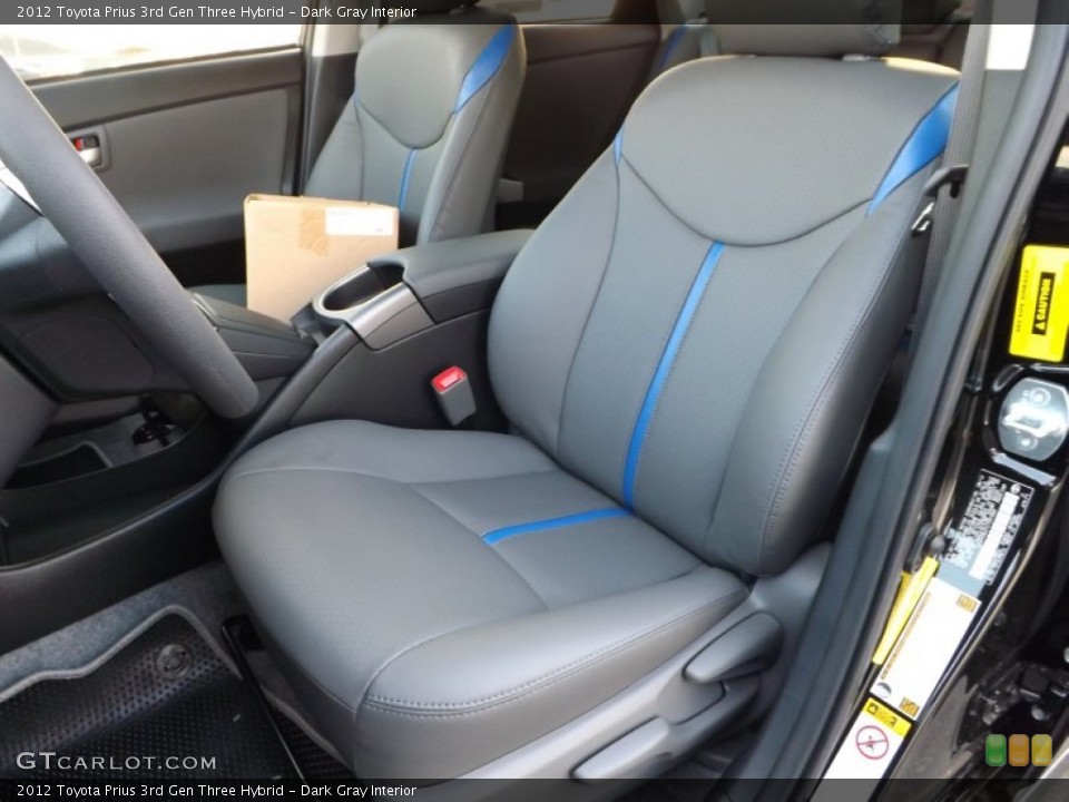 Dark Gray Interior Front Seat for the 2012 Toyota Prius 3rd Gen Three Hybrid #72749269