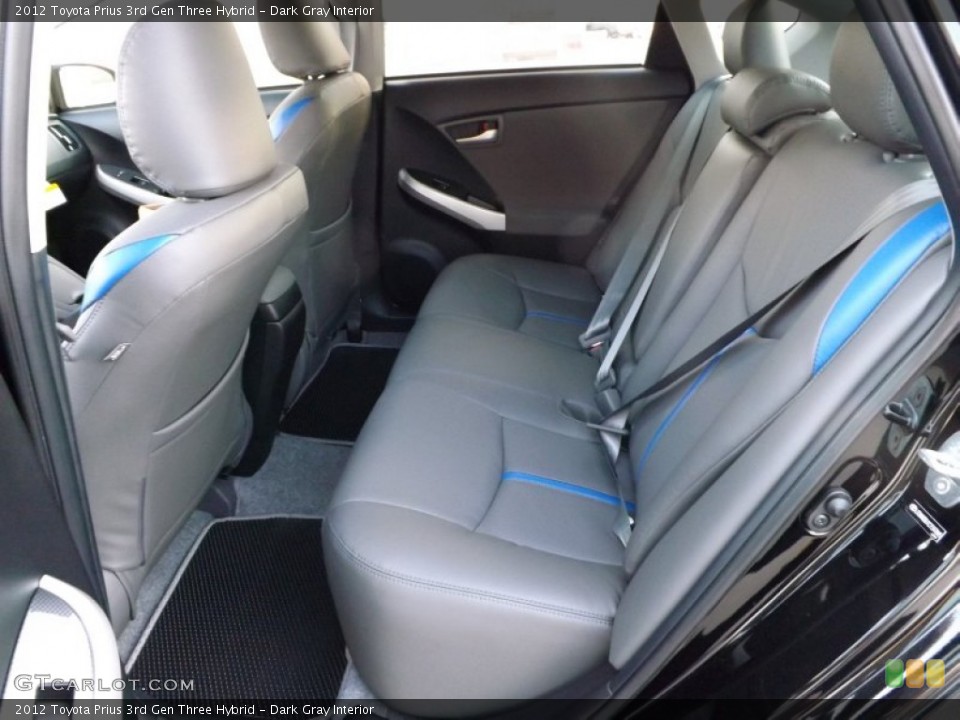 Dark Gray Interior Rear Seat for the 2012 Toyota Prius 3rd Gen Three Hybrid #72749298