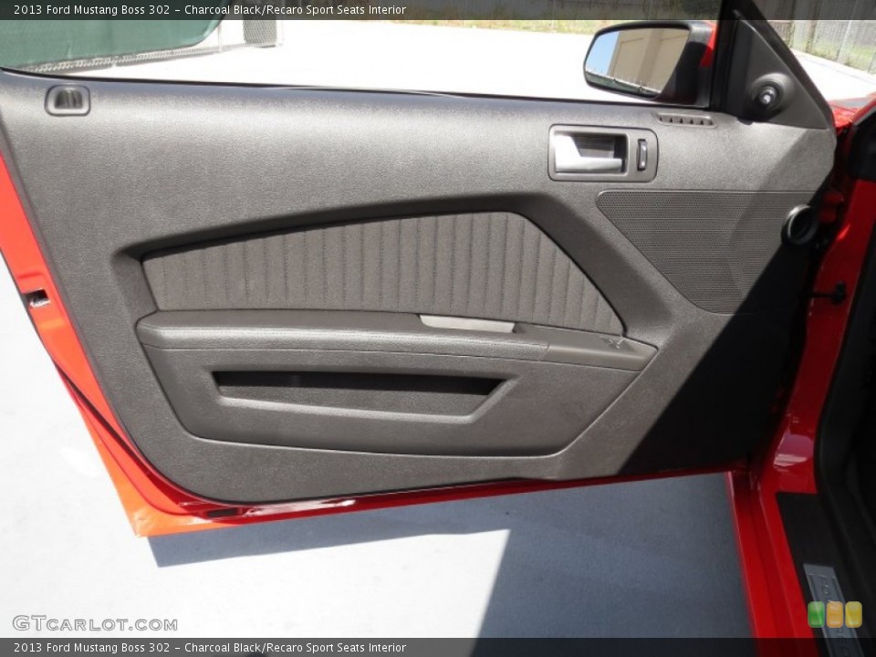 Charcoal Black/Recaro Sport Seats Interior Door Panel for the 2013 Ford Mustang Boss 302 #72750848