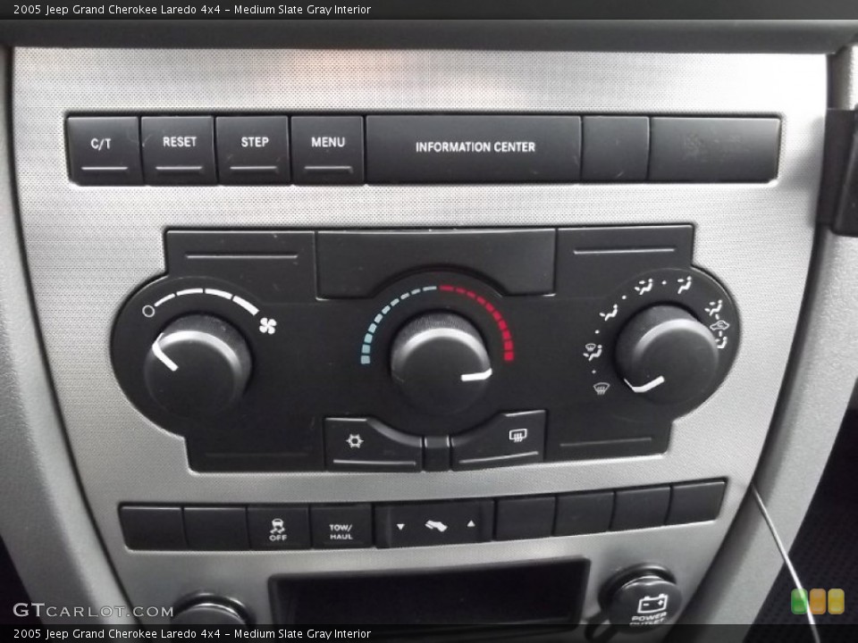 Medium Slate Gray Interior Controls for the 2005 Jeep Grand Cherokee Laredo 4x4 #72752957