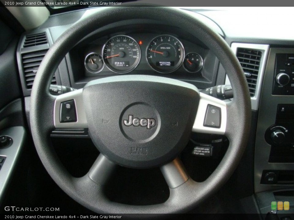Dark Slate Gray Interior Steering Wheel for the 2010 Jeep Grand Cherokee Laredo 4x4 #72753698