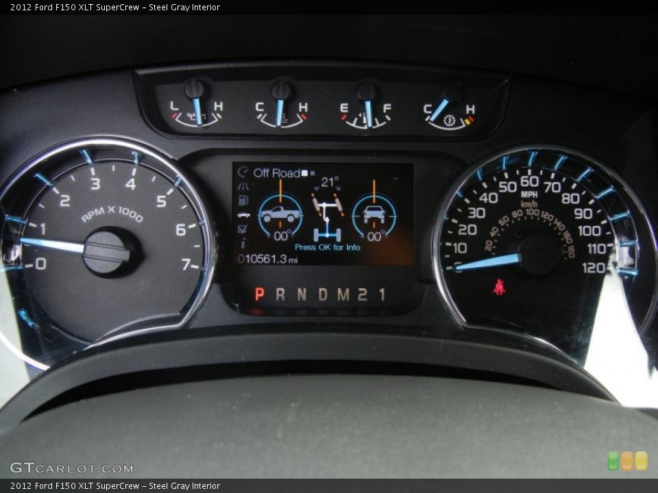 Steel Gray Interior Gauges for the 2012 Ford F150 XLT SuperCrew #72754289