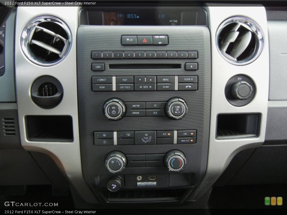 Steel Gray Interior Controls for the 2012 Ford F150 XLT SuperCrew #72754307