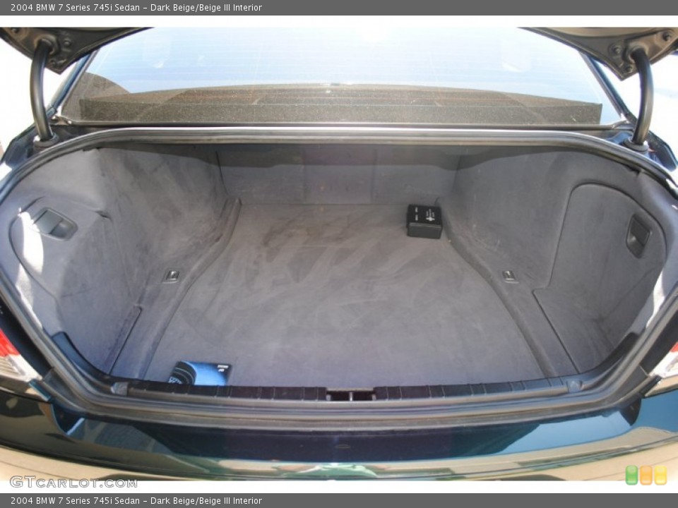 Dark Beige/Beige III Interior Trunk for the 2004 BMW 7 Series 745i Sedan #72754424