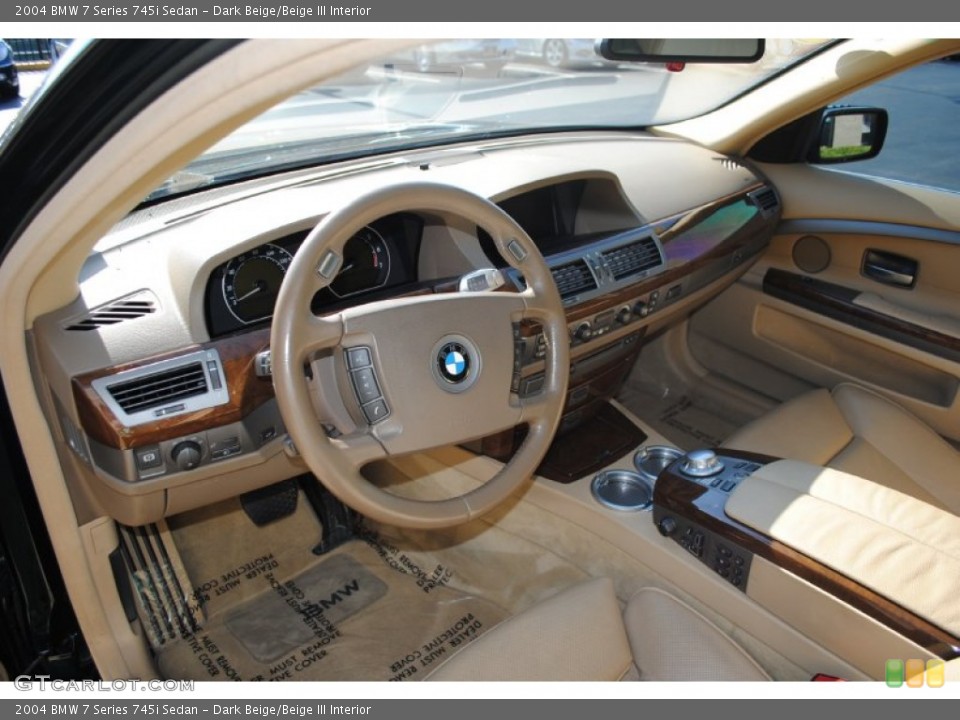 Dark Beige/Beige III Interior Prime Interior for the 2004 BMW 7 Series 745i Sedan #72754620