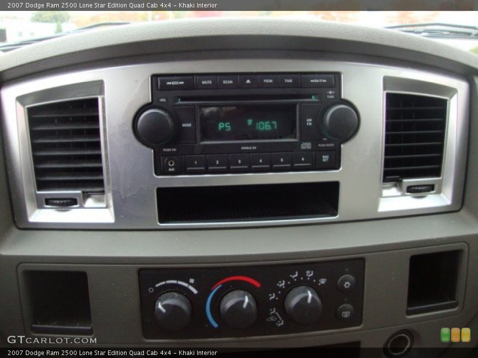 Khaki Interior Controls for the 2007 Dodge Ram 2500 Lone Star Edition Quad Cab 4x4 #72755444