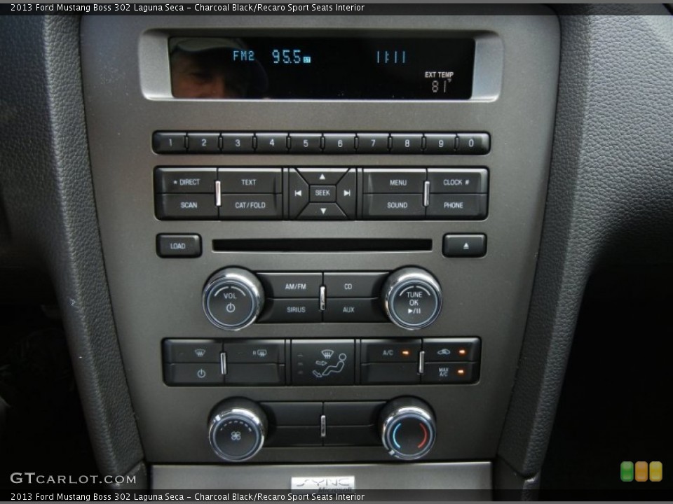 Charcoal Black/Recaro Sport Seats Interior Controls for the 2013 Ford Mustang Boss 302 Laguna Seca #72757334