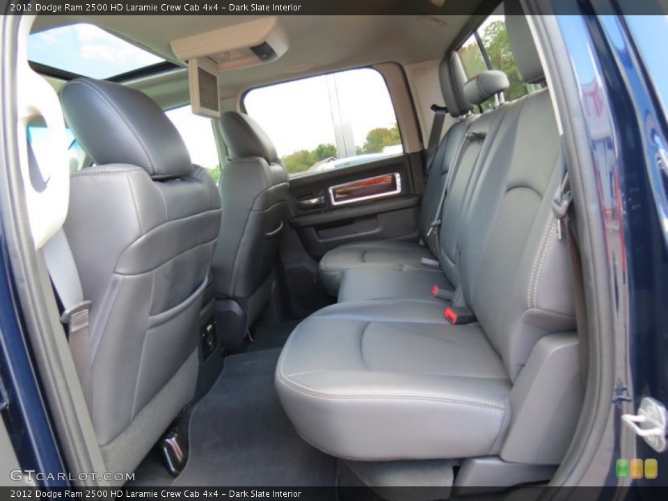 Dark Slate Interior Rear Seat for the 2012 Dodge Ram 2500 HD Laramie Crew Cab 4x4 #72757475