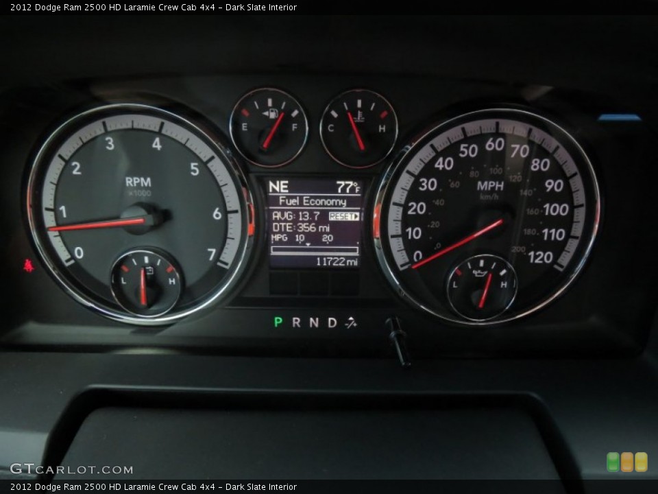 Dark Slate Interior Gauges for the 2012 Dodge Ram 2500 HD Laramie Crew Cab 4x4 #72757655