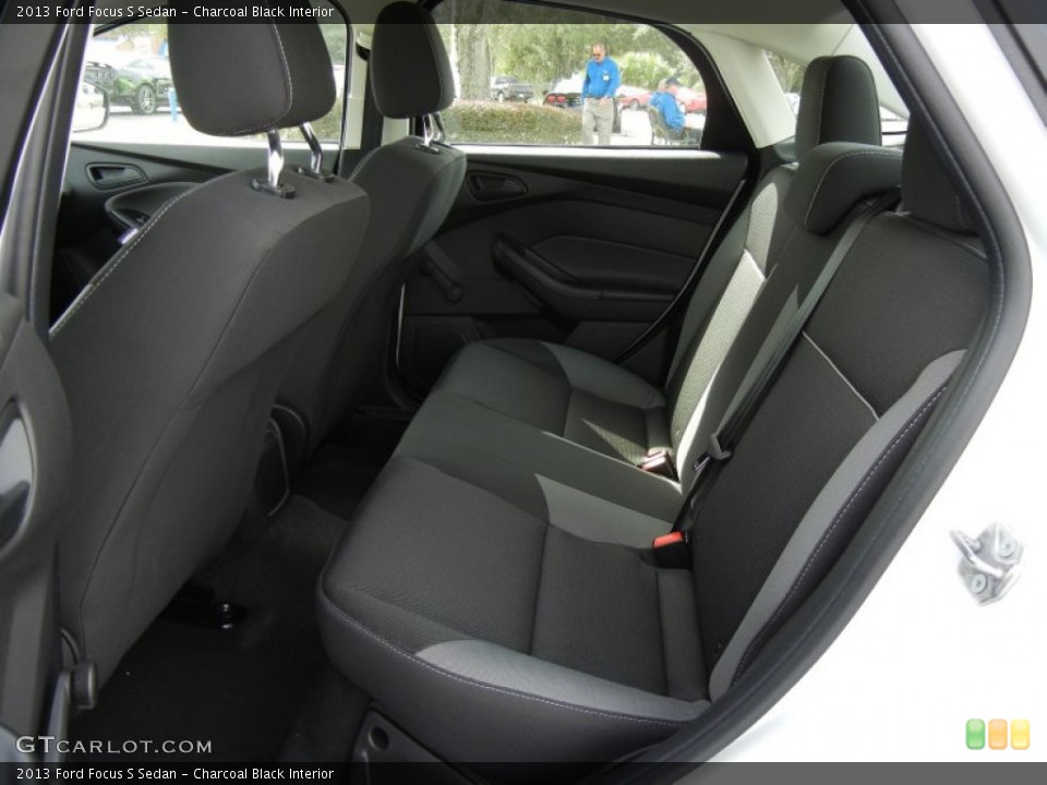 Charcoal Black Interior Rear Seat for the 2013 Ford Focus S Sedan #72757964