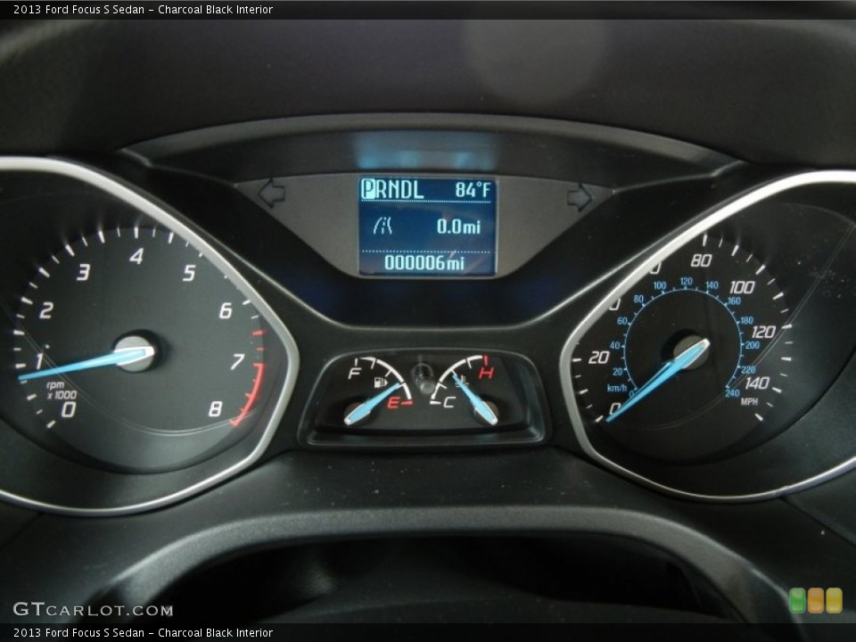 Charcoal Black Interior Gauges for the 2013 Ford Focus S Sedan #72758000