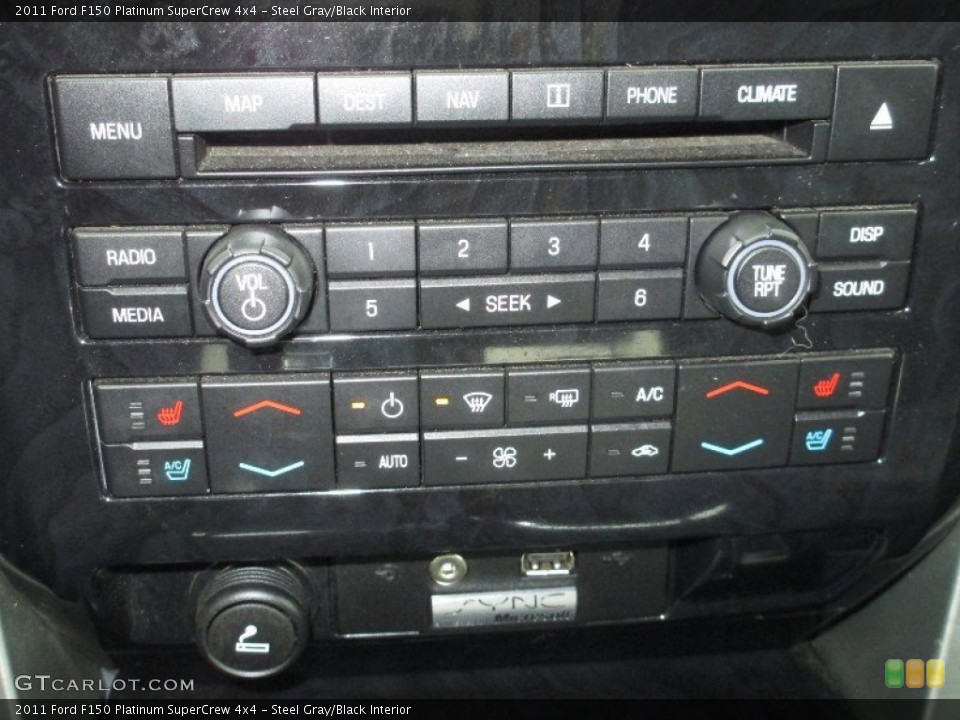Steel Gray/Black Interior Controls for the 2011 Ford F150 Platinum SuperCrew 4x4 #72758006