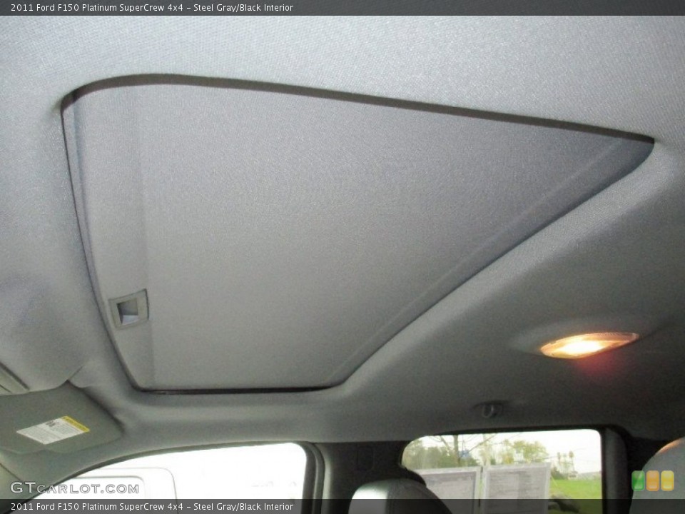 Steel Gray/Black Interior Sunroof for the 2011 Ford F150 Platinum SuperCrew 4x4 #72758174