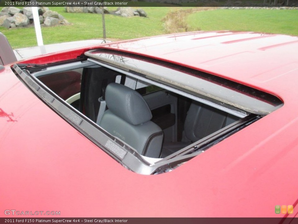 Steel Gray/Black Interior Sunroof for the 2011 Ford F150 Platinum SuperCrew 4x4 #72758186