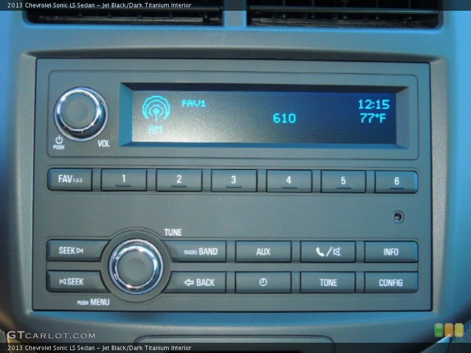 Jet Black/Dark Titanium Interior Audio System for the 2013 Chevrolet Sonic LS Sedan #72759407