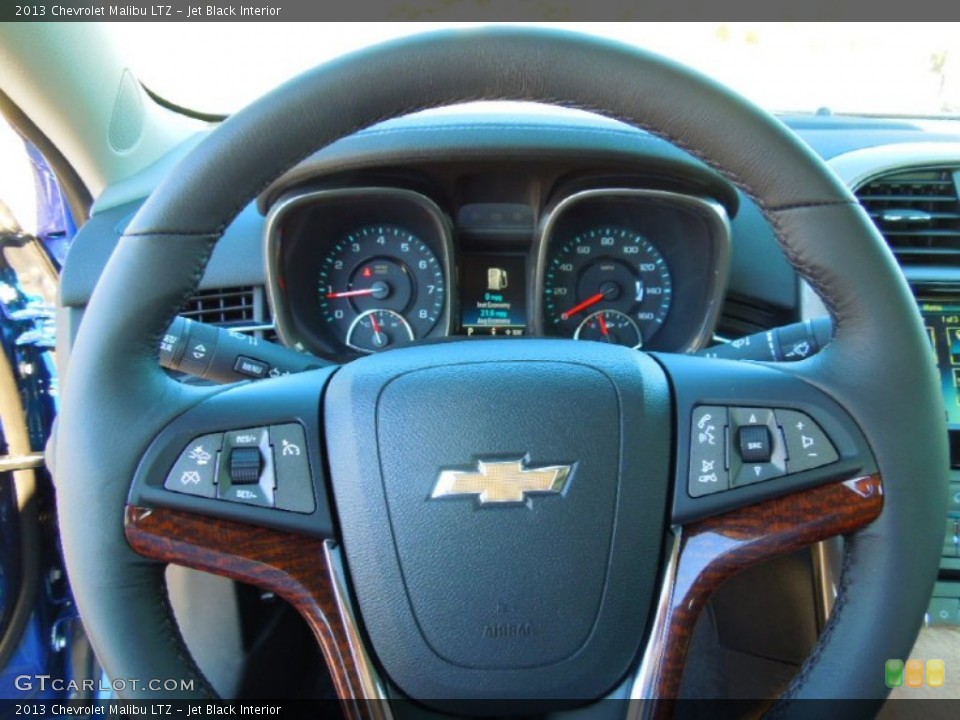 Jet Black Interior Steering Wheel for the 2013 Chevrolet Malibu LTZ #72759910