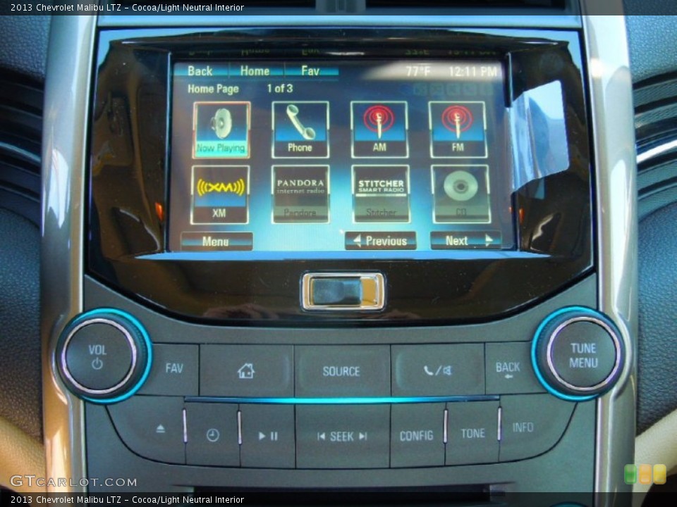 Cocoa/Light Neutral Interior Controls for the 2013 Chevrolet Malibu LTZ #72761101