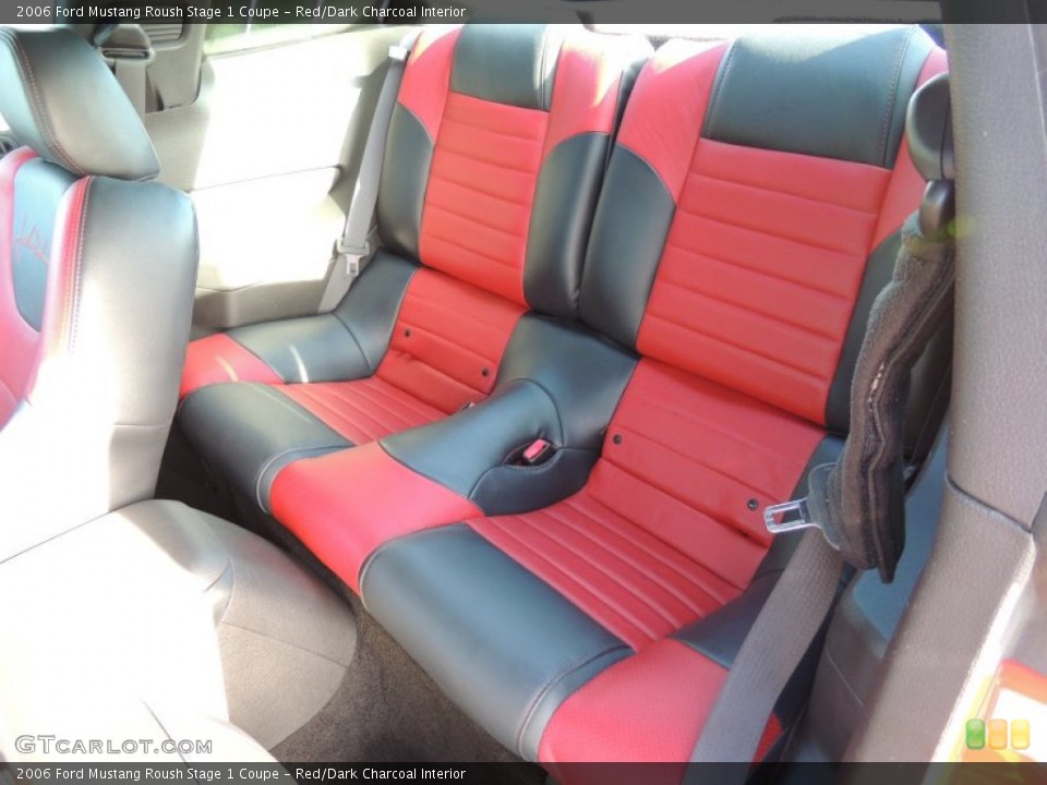 Red/Dark Charcoal Interior Rear Seat for the 2006 Ford Mustang Roush Stage 1 Coupe #72761585