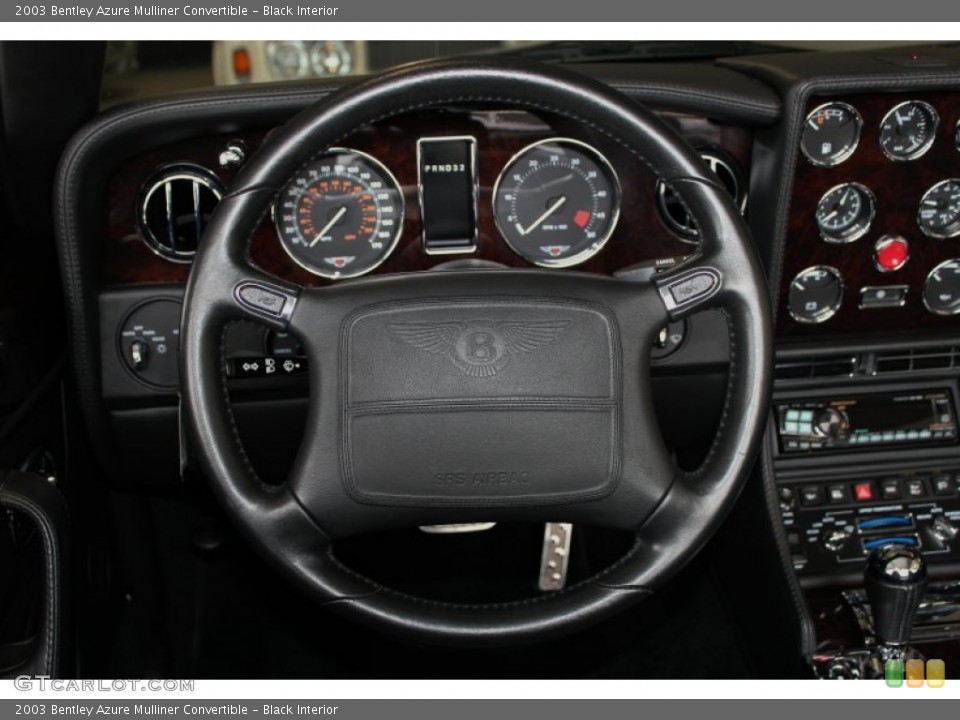 Black Interior Steering Wheel for the 2003 Bentley Azure Mulliner Convertible #72769633