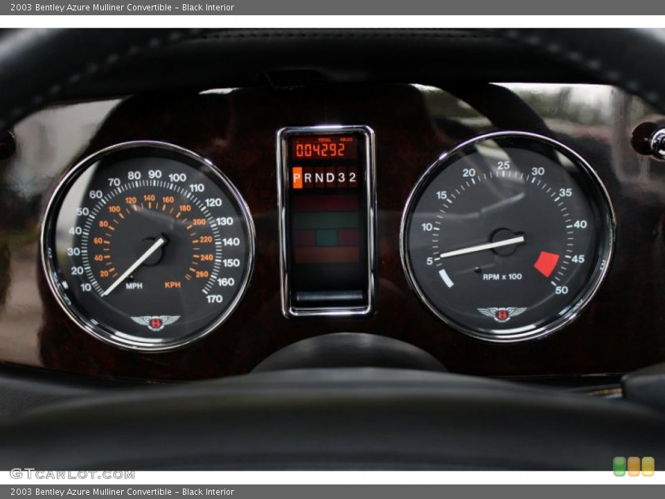 Black Interior Gauges for the 2003 Bentley Azure Mulliner Convertible #72769654