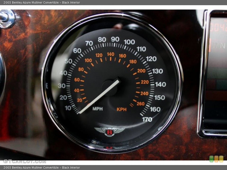 Black Interior Gauges for the 2003 Bentley Azure Mulliner Convertible #72769678